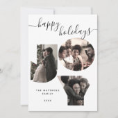 Joy Foto Collage Frohe Weihnachtsfeiertage Feiertagskarte (Vorderseite)