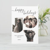 Joy Foto Collage Frohe Weihnachtsfeiertage Feiertagskarte (Stehend Vorderseite)