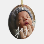 Joy Foto Custom Christmas Ornament (Rechts)