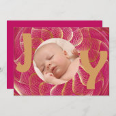 Joy Foto Feiertagskarte (Vorne/Hinten)