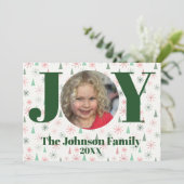 Joy Foto Feiertagskarte (Stehend Vorderseite)