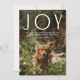 JOY Foto Typografy Christmas Feiertagskarte