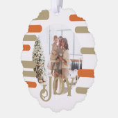 Joy Foto Weihnachten Personalisiert Ornament Karte (Links)