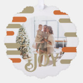 Joy Foto Weihnachten Personalisiert Ornament Karte (Vorderseite)