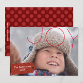 Joy Foto - Weihnachtskarte Feiertagskarte (Vorne/Hinten)