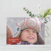 Joy Foto - Weihnachtskarte Feiertagskarte (Stehend Vorderseite)