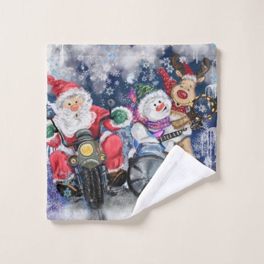 Joy - Frohe Weihnachten Badhandtuch Set (Waschlappen)