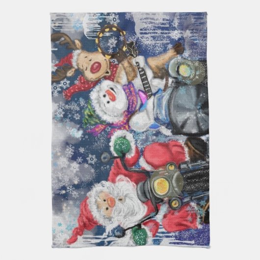 Joy - Frohe Weihnachten - Geschirrtuch (Vertikal)