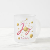 Joy - Frohe Weihnachten mit Gold Glass Ball Mattglastasse (VorderseiteRechts)