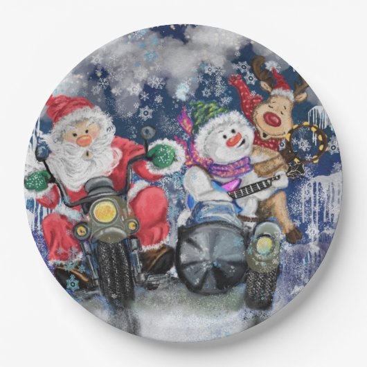 Joy - Frohe Weihnachten Pappteller (Vorderseite)