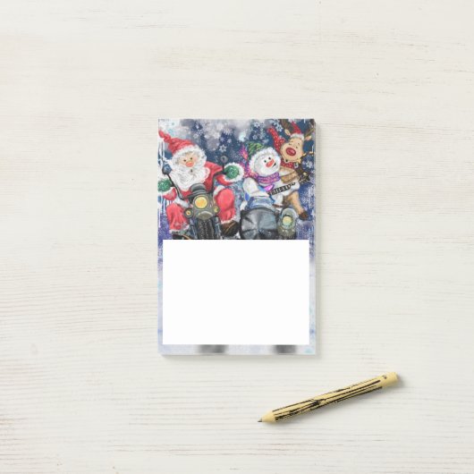 Joy - Frohe Weihnachten Post-it Klebezettel (Auf Schreibtisch)