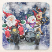 Joy - Frohe Weihnachten Rechteckiger Pappuntersetzer (Vorderseite)