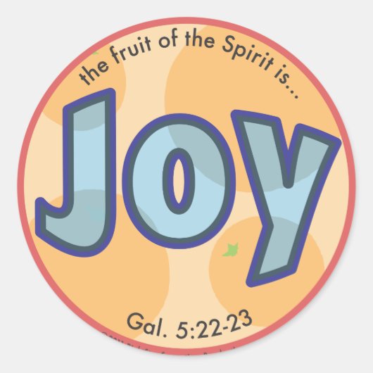 Joy Fruit of the Spirit Spots Sticker (Vorderseite)