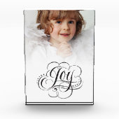 JOY Geblüht Weihnachtskalligrafie Lettern Fotoblock (Vorderseite)