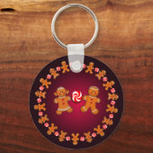 JOY, GINGERBREAD KIDS & CANDY VON SHARON SHARPE SCHLÜSSELANHÄNGER (Vorderseite)