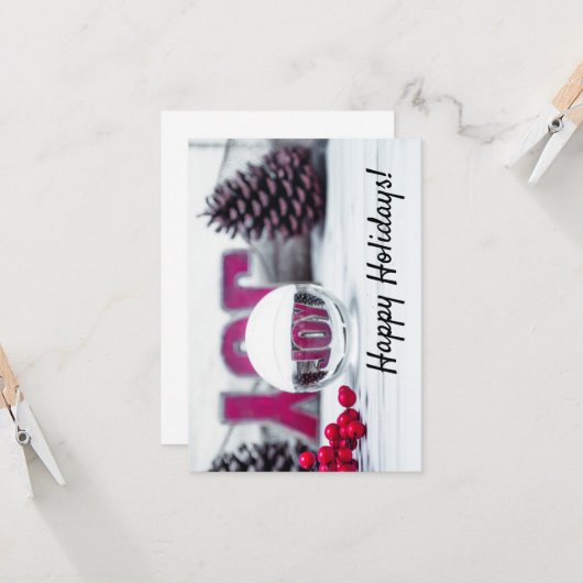 Joy Glass Ball Holiday Collection Karte (Vorderseite/Rückseite Beispiel)