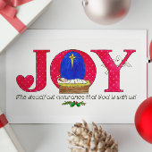 Joy God is with Us Christmas Postcard Postkarte