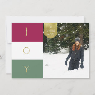JOY Gold Glanz Farbfleck Feiertagsfoto Feiertagskarte