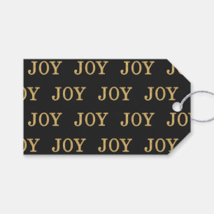 JOY (Goldener Glitzer) Geschenkanhänger