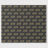 JOY (Goldener Glitzer) Geschenkpapier (Flach)