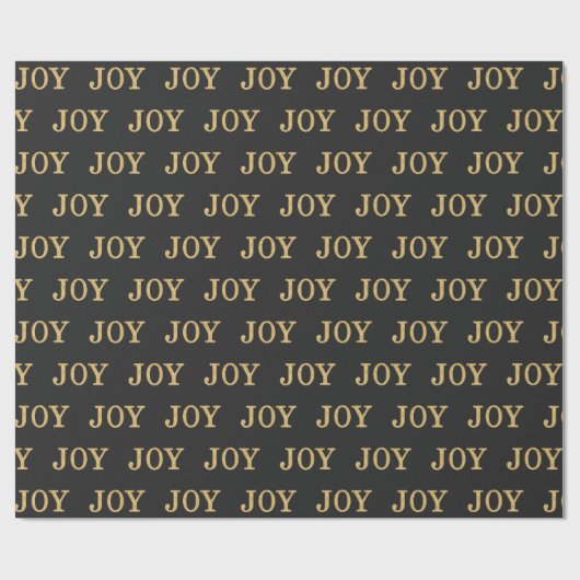 JOY (Goldener Glitzer) Geschenkpapier (Flach)