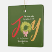 Joy Grandelterns First Christmas Keepake Wreath Keramikornament (Links)