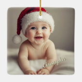 Joy Grandelterns First Christmas Keepake Wreath Keramikornament (Rückseite)