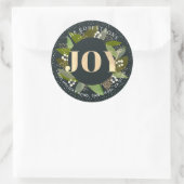 JOY Green Foliages Navy Blue Address Sticker (Tasche)