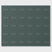 Joy Green Modern Minimalistisch Typografie Pattern Geschenkpapier (Flach)