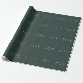 Joy Green Modern Minimalistisch Typografie Pattern Geschenkpapier (Ungerollt)