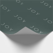 Joy Green Modern Minimalistisch Typografie Pattern Geschenkpapier (Ecke)