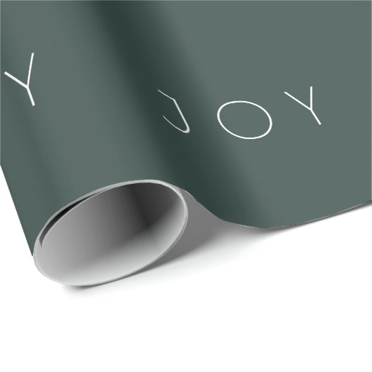 Joy Green Modern Minimalistisch Typografie Pattern Geschenkpapier (Rolleneckpunkt)