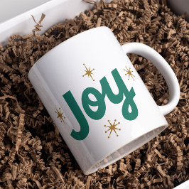 Joy Green und Weiß mit Star Weihnachten Kaffeetasse