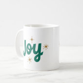 Joy Green und Weiß mit Star Weihnachten Kaffeetasse (Vorderseite Links)