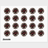 Joy Greenery | Berries Christmas Round Sticker (Blatt)
