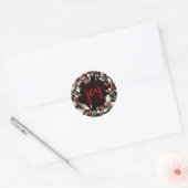 Joy Greenery | Berries Christmas Round Sticker (Umschlag)