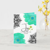 Joy Greeting Card, Small, 4" x 5,6" Faltkarte Karte (Gelbe Blume)
