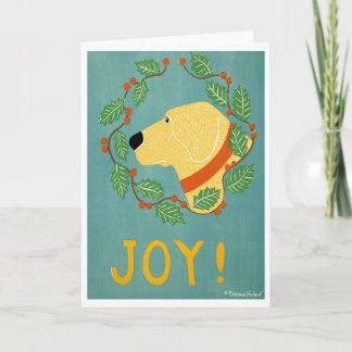 Joy Greeting Card - Stephen Huneck Feiertagskarte