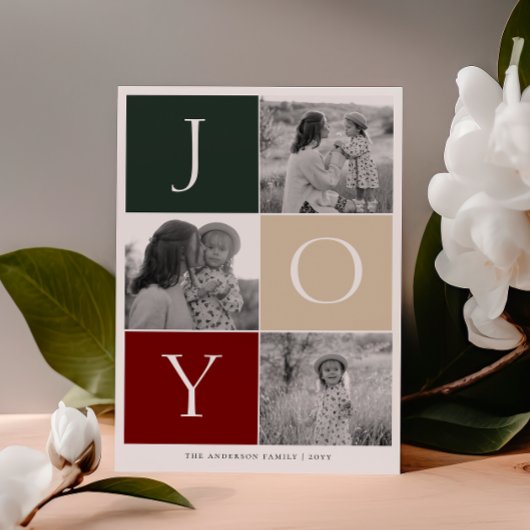 JOY Grid Foto Holiday Card Feiertagskarte
