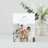 Joy, Gruß, Family Foto, Niedlich Lächeln Script Postkarte (Stehend Vorderseite)