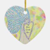 Joy Guardian Angel Custom Holiday Geschenk Ornamen Keramik Ornament (Vorne)