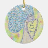 Joy Guardian Angel Custom Holiday Geschenk Ornamen Keramik Ornament (Vorne)