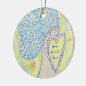 Joy Guardian Angel Custom Holiday Geschenk Ornamen Keramik Ornament (Links)