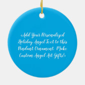 Joy Guardian Angel Custom Holiday Geschenk Ornamen Keramik Ornament (Hinten)