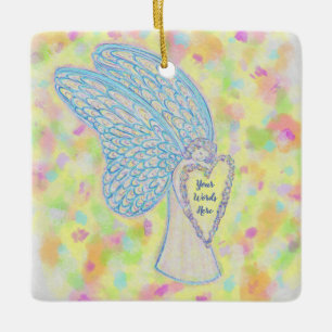 Joy Guardian Angel Custom Holiday Geschenk Ornamen Keramikornament
