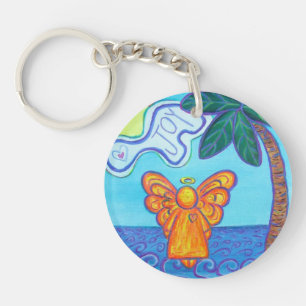 Joy Guardian Beach Angel Custom Schlüsselanhänger