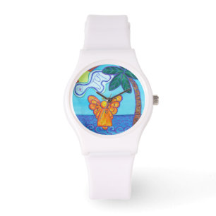 Joy Guardian Beach Engel Custom Art Watch Design Armbanduhr