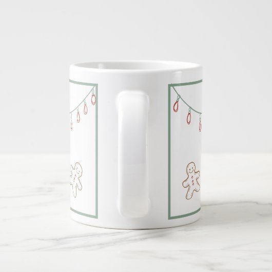 Joy Hand Drawn Weihnachtsname Tasse (Rückseite)