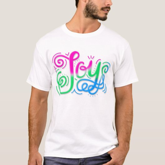 Joy Hand Lettering Polysexual Poly T-Shirt (Vorderseite)