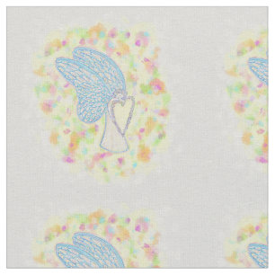 Joy Heart Guardian Angel Fabric Art Material Stoff